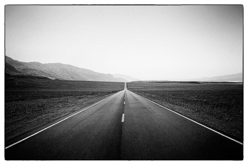 Two Lanes running down this Road
